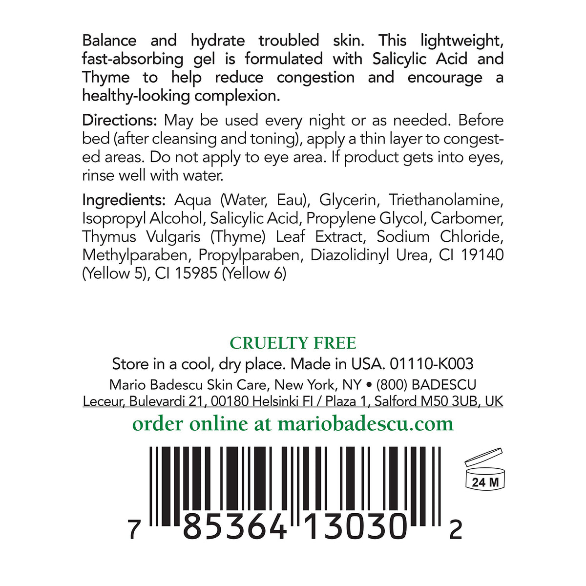Mario Badescu pump dispensing gel-serum emphasizing controlled application and hygienic use