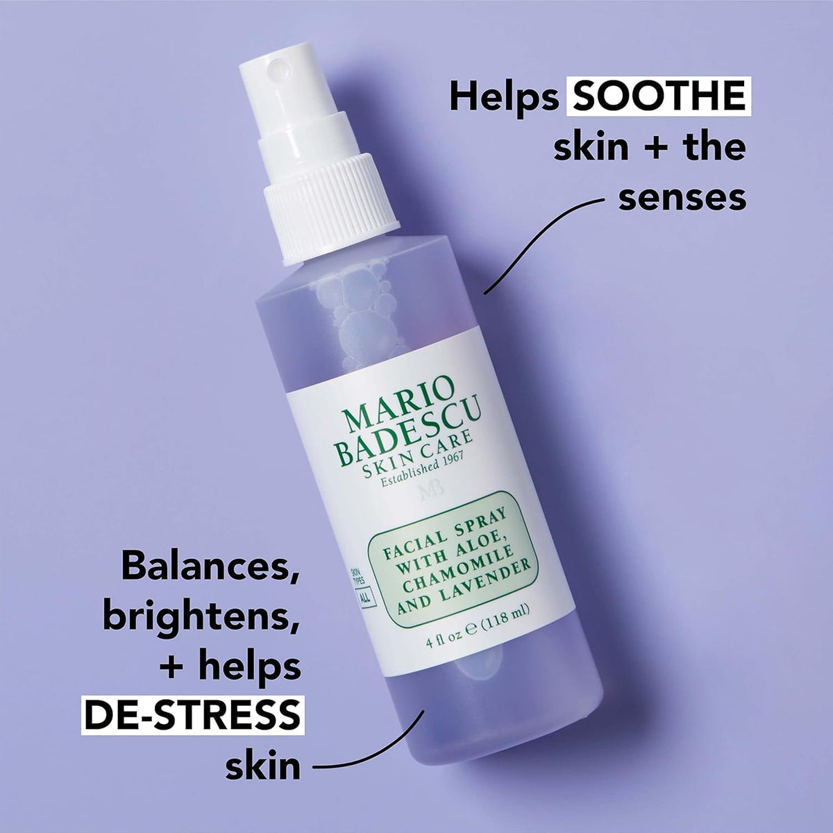 Mario Badescu bottles styled on vanity, everyday skincare routine convenience benefit