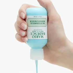 Mario Badescu size comparison next to common items showing 2 fl oz travel-friendly benefit