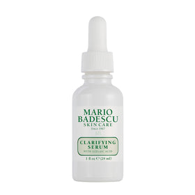 Mario Badescu front bottle showing serum packaging and clear benefit
