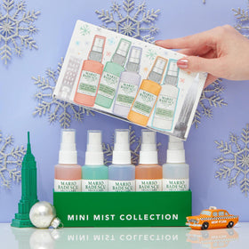 Mario Badescu coconut water mist with tropical props, lightweight moisture