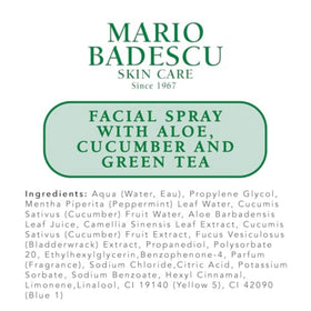 Mario Badescu cucumber and aloe flatlay illustrating botanical soothing properties