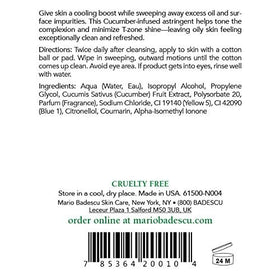 Mario Badescu lotion texture close-up highlighting lightweight, cooling feel