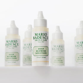 Mario Badescu fingertip applying spot treatment for precise targeting