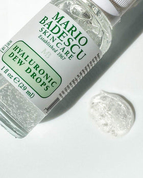 Mario Badescu gel-serum texture close-up demonstrating lightweight, fast-absorbing finish