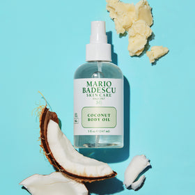 Mario Badescu oil droplet on skin showing luminous sheen