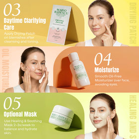 Mario Badescu Drying Patch applied on finger for discreet blemish protection