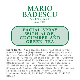Mario Badescu chilled bottle in refrigerator for extra cooling boost
