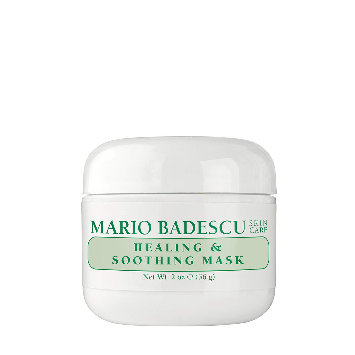Mario Badescu front jar of mask showing packaging and soothing benefit