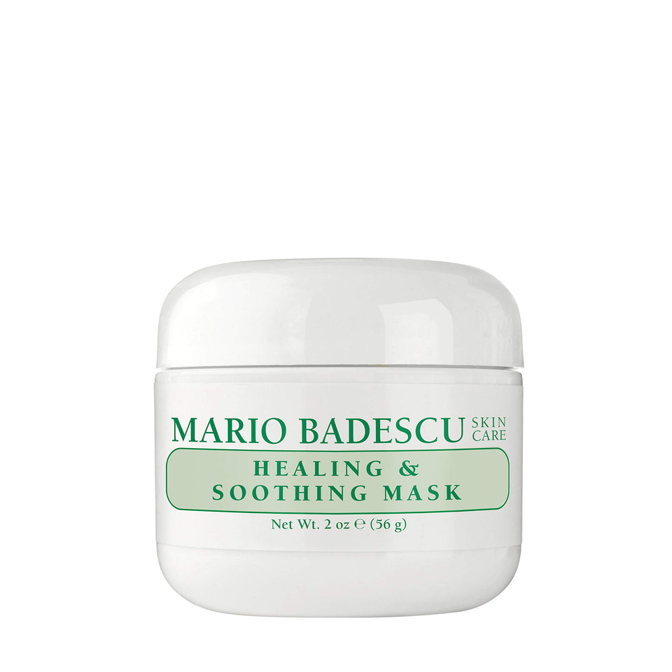 Mario Badescu front jar of mask showing packaging and soothing benefit