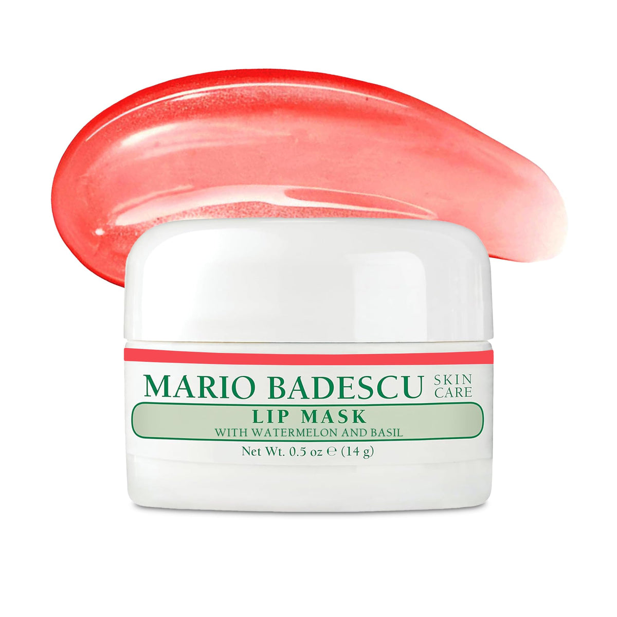 Mario Badescu front jar showing Watermelon Basil lip mask for hydrating lips