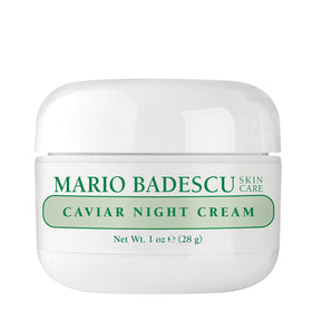 Mario Badescu front jar shot showing packaging and luxe night cream benefits