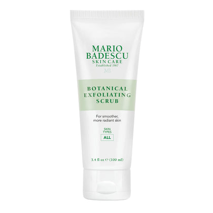 Mario Badescu front packaging showing botanical exfoliating scrub for clear skin