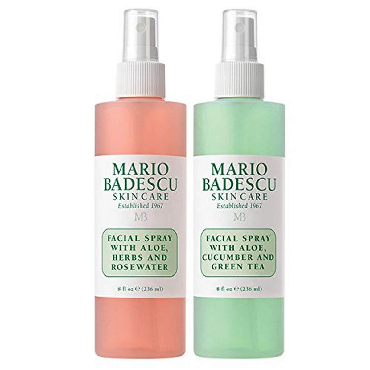 Mario Badescu front packaging duo showing two 8 fl oz bottles for convenient hydration