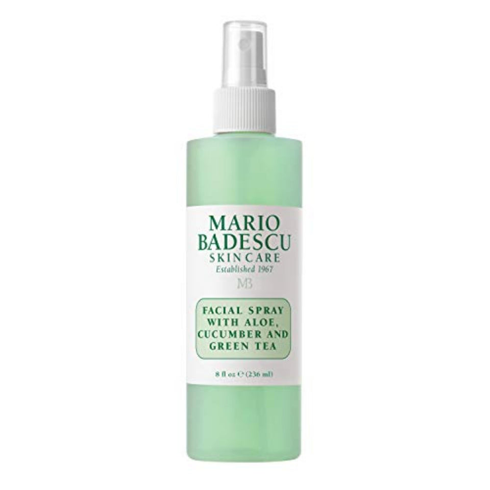 Mario Badescu front packaging shows full 8 fl oz bottle and branding benefits