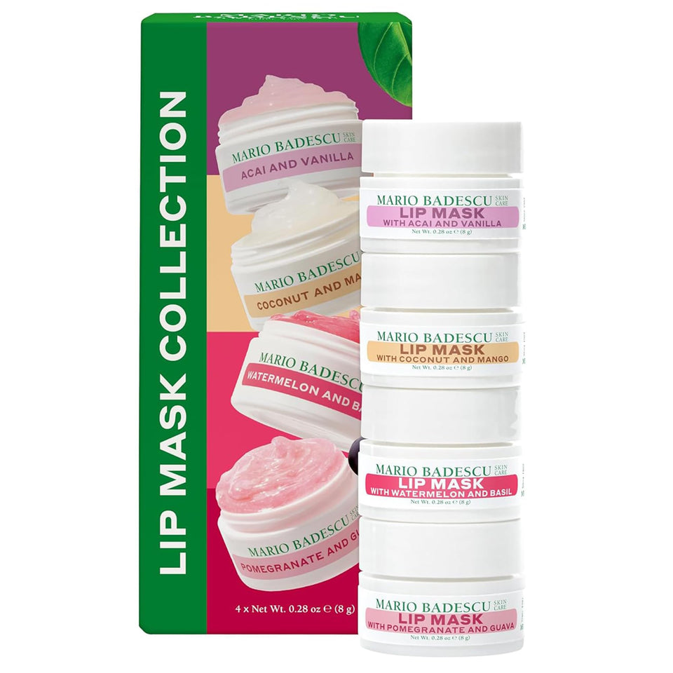 Mario Badescu front packaging showing all four jars and convenient gift presentation benefit