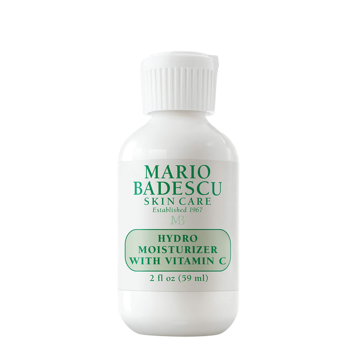 Mario Badescu front packaging of Hydro Face Moisturizer showing compact tube, clean design and travel convenience