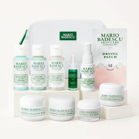 Mario Badescu front packaging showing the 10-piece travel kit and contents