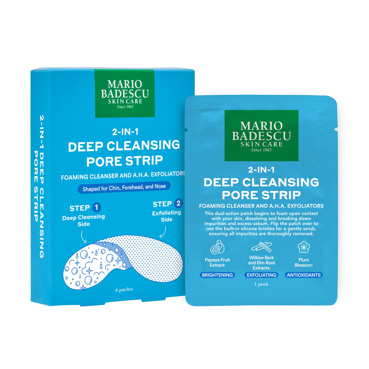 Mario Badescu front packaging showing patch box and benefit clarity