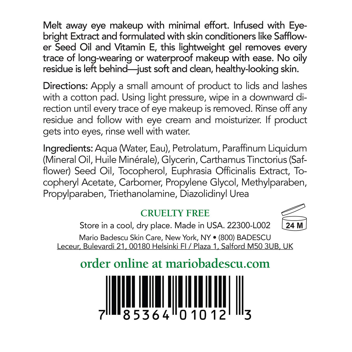 Mario Badescu gel texture close-up highlighting lightweight, non-greasy hydration