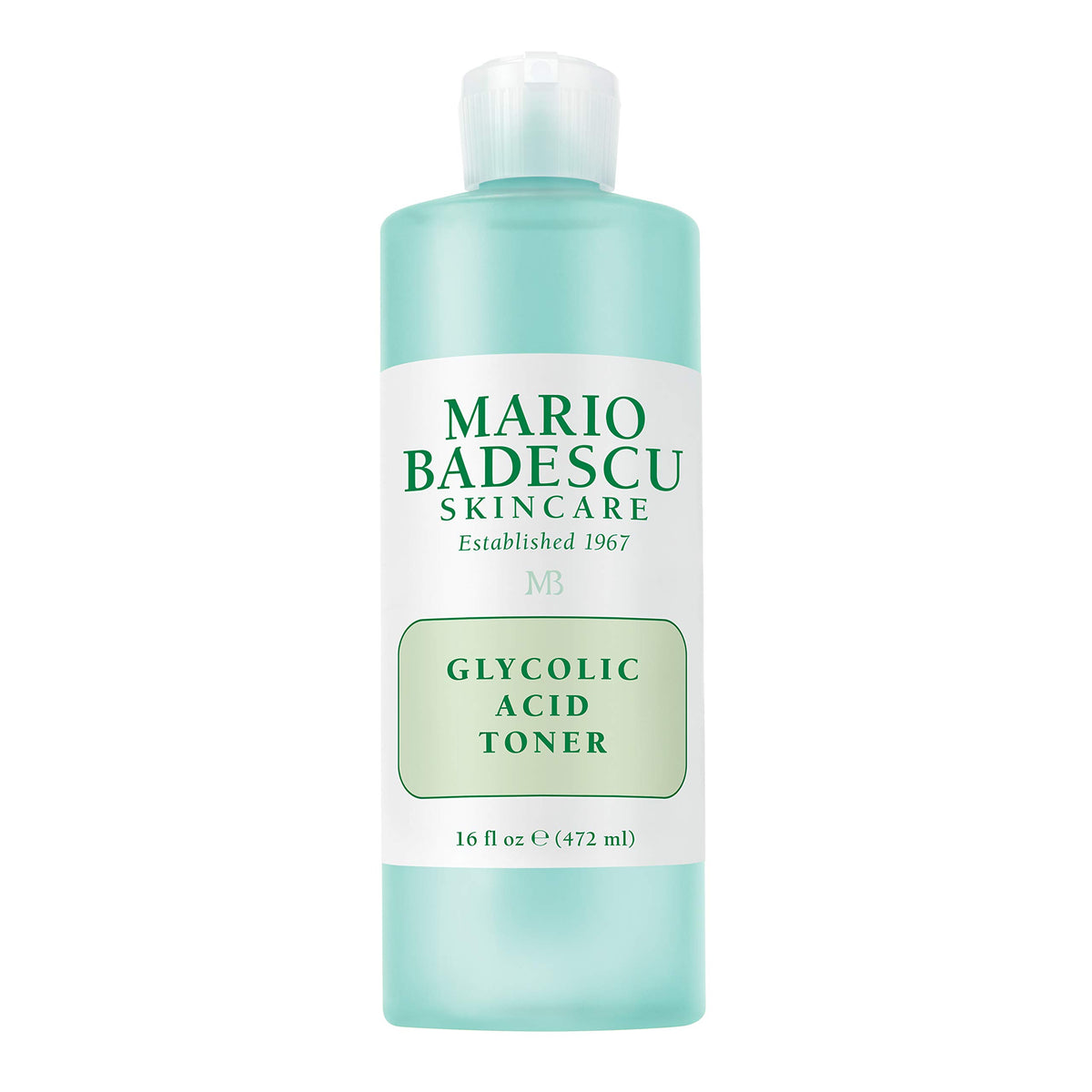 Mario Badescu toner front packaging showing bottle and label, clear product visibility benefits skin clarity