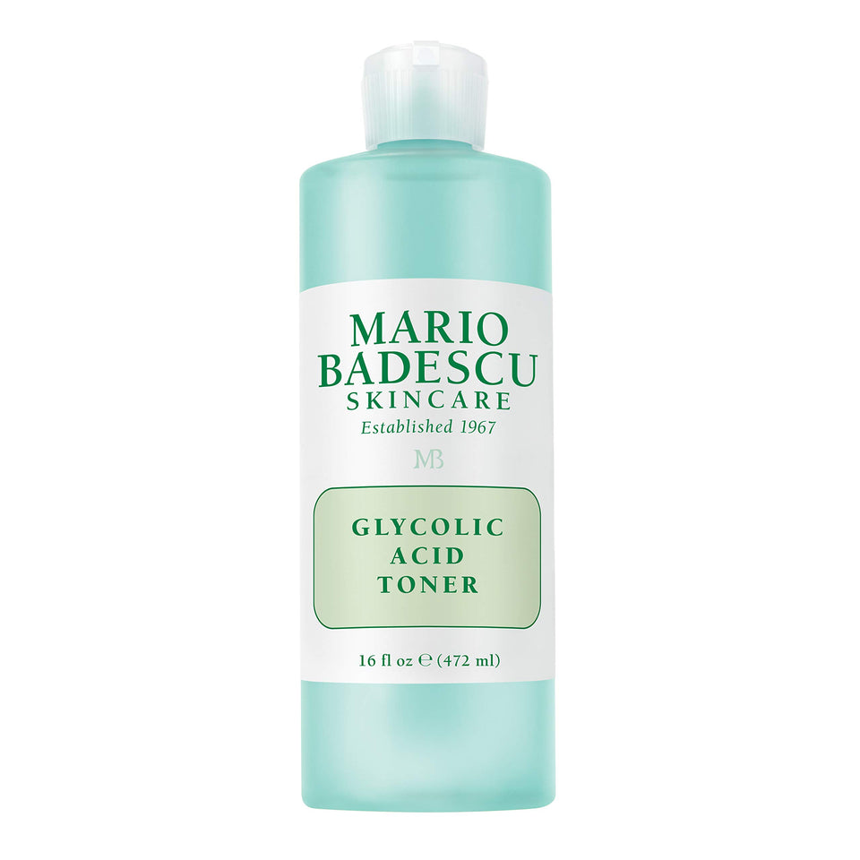 Mario Badescu toner front packaging showing bottle and label, clear product visibility benefits skin clarity