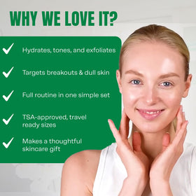 Mario Badescu Glycolic Toner label and bottle emphasizing gentle exfoliation