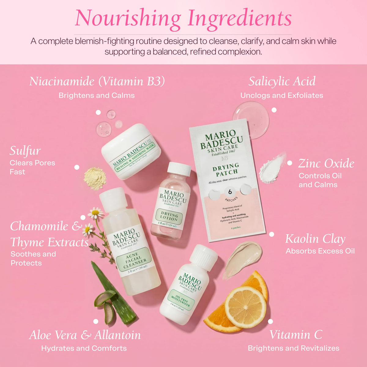 Mario Badescu Healing & Soothing Mask jar open to show calming cream