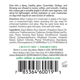 Mario Badescu pump detail demonstrating controlled dispensing for less waste