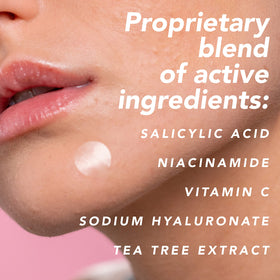 Mario Badescu ingredient callout highlights salicylic acid and vitamin C