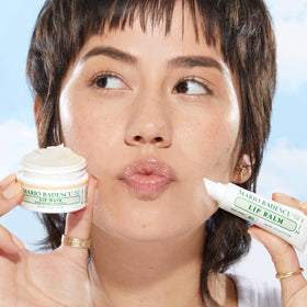 Mario Badescu jar staged in nighttime bathroom routine promoting restful use