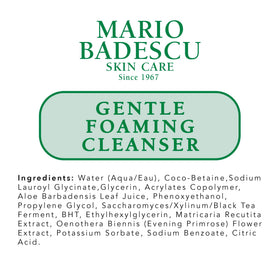 Mario Badescu label detail focusing on ingredient and cruelty-free claims