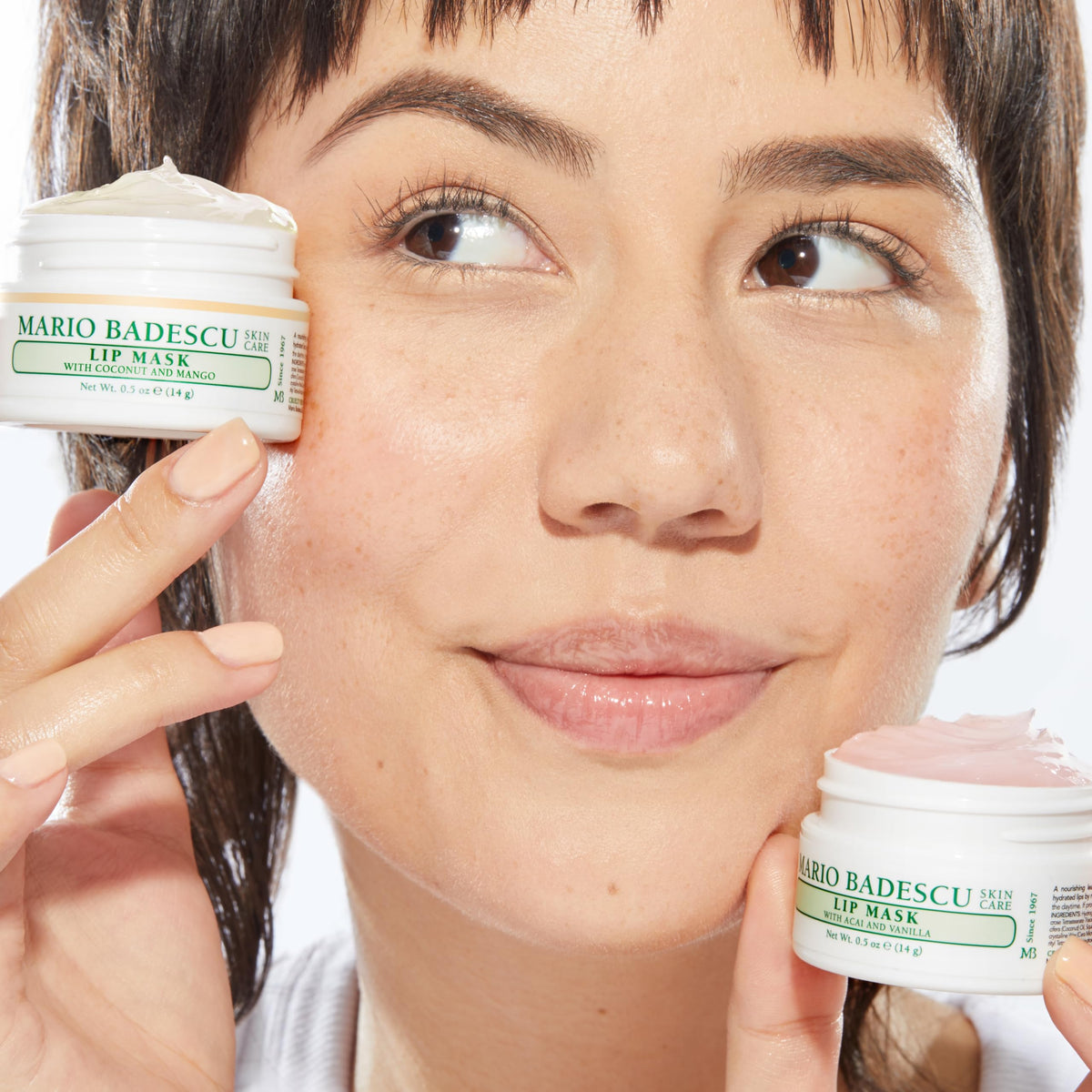 Mario Badescu label close-up listing key botanical ingredients and benefits