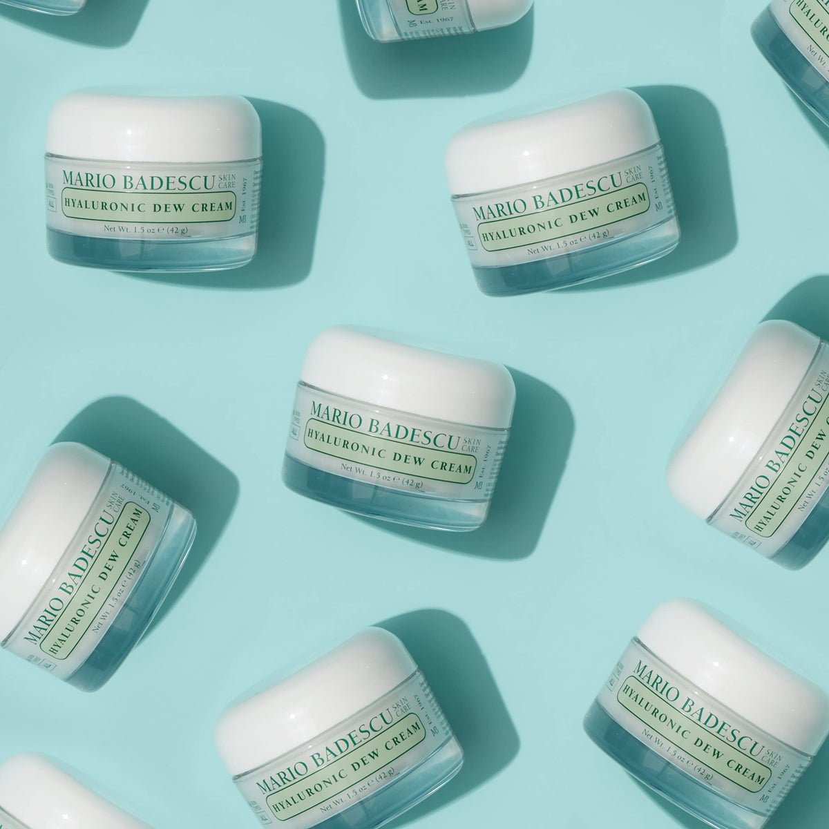 Mario Badescu lifestyle bathroom counter display promoting daily use