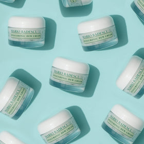 Mario Badescu lifestyle bathroom counter display promoting daily use