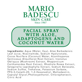 Mario Badescu spray on bathroom shelf creating a relaxing routine setting benefit