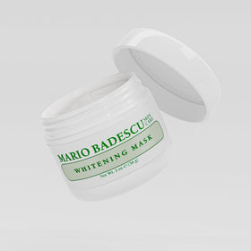 Mario Badescu jar on bathroom shelf lifestyle view promoting radiant routine