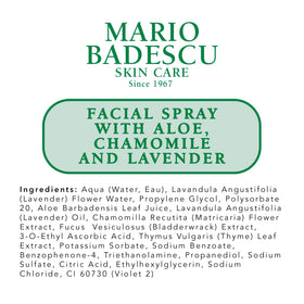 Mario Badescu facial spray on bathroom vanity suggesting daily routine benefit