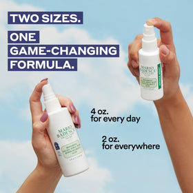 mario badescu lifestyle bottle on bathroom shelf for everyday accessibility
