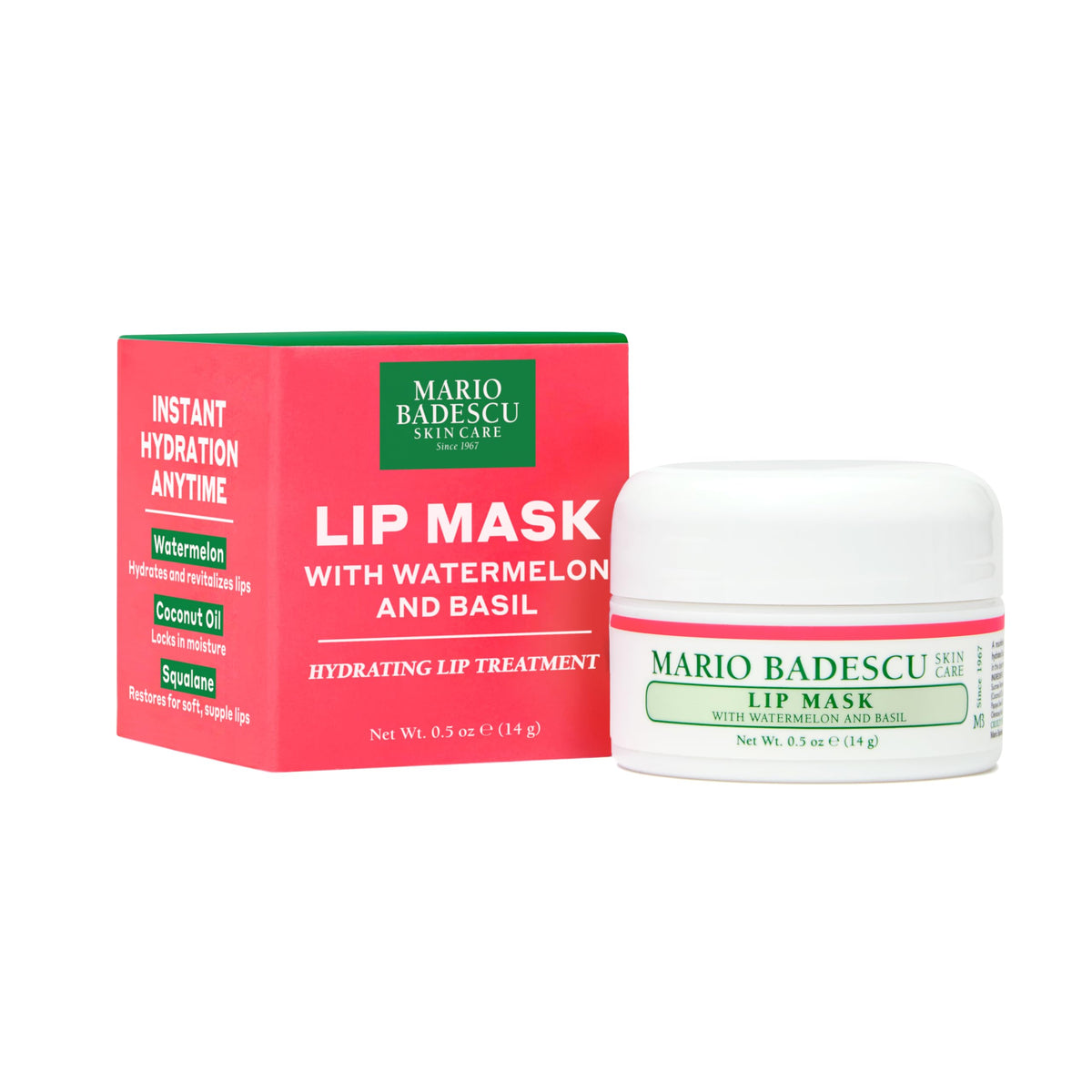 Mario Badescu lip mask on nightstand as part of bedtime skincare routine