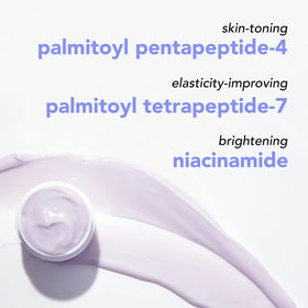 Mario Badescu ingredients label closeup emphasizing peptides and active ingredient benefits