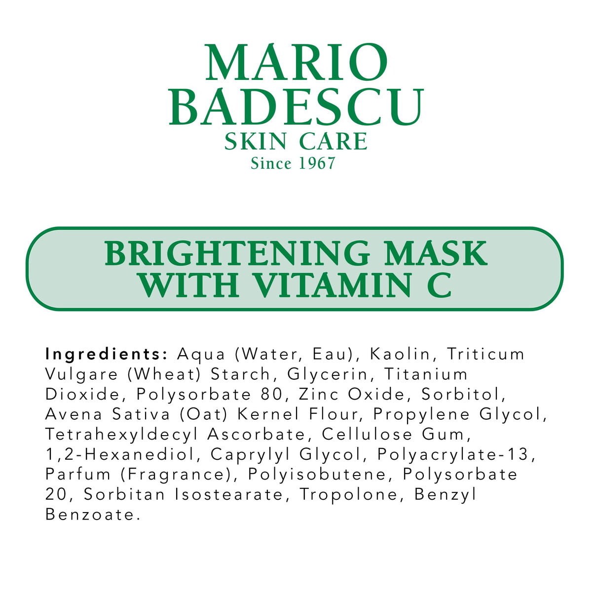 Mario Badescu jar on vanity in bathroom setting suggesting routine brightening use