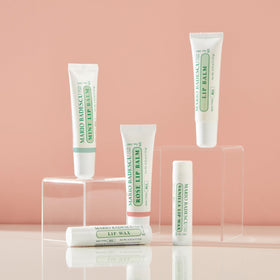 Mario Badescu Mint lip balm texture detail showing glossy finish and cooling benefit