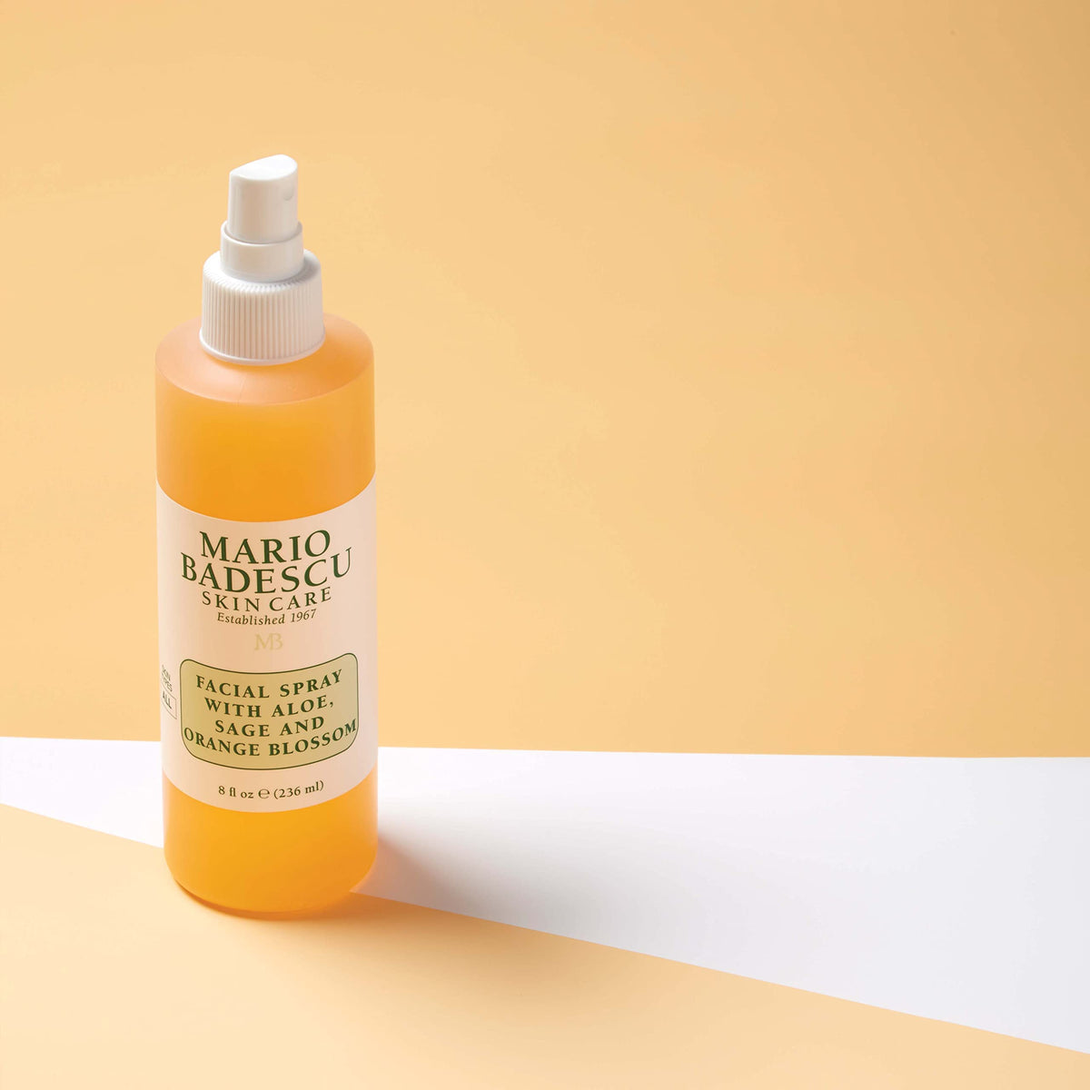 Mario Badescu mist applied after makeup creating a dewy, finished look