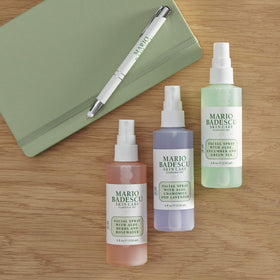 Mario Badescu mist on model skin delivering instant refreshed look