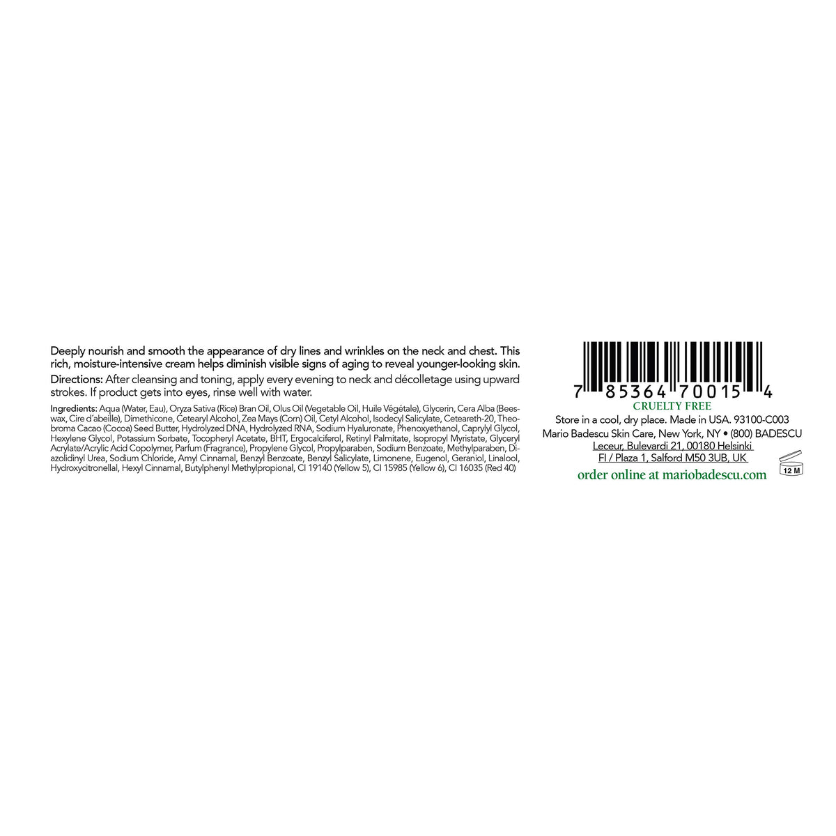 Mario Badescu creamy texture closeup highlighting smooth hydration and rich feel