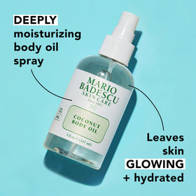 Mario Badescu oil being applied to damp skin for hydration