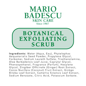 Mario Badescu backside packaging with directions and claims for proper use
