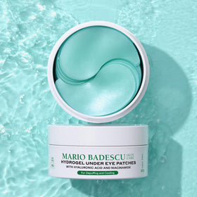 Mario Badescu patch applied under eye demonstrating fit and comfort