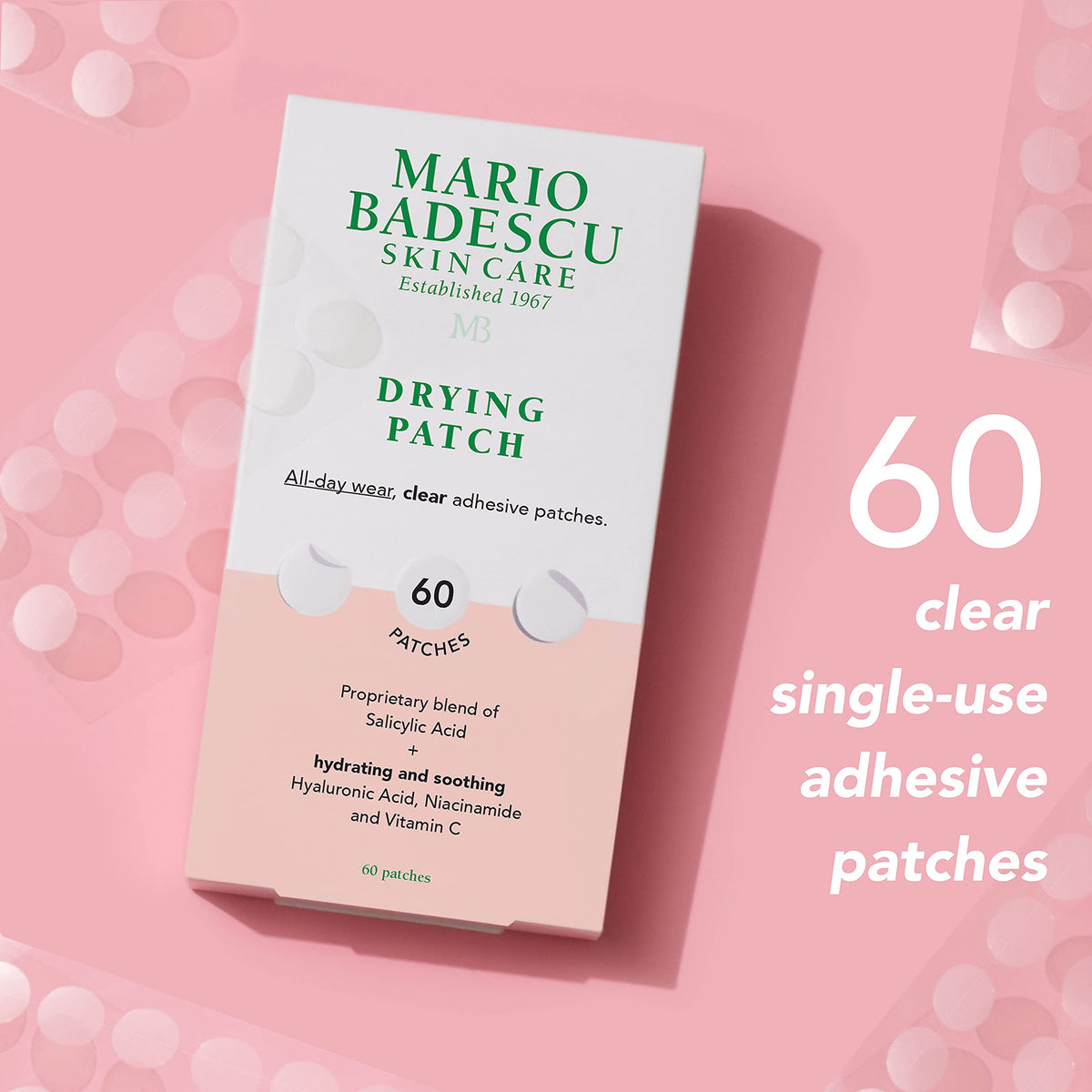 Mario Badescu open sheet close-up showing individual adhesive patches